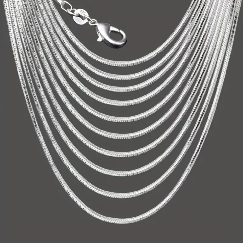 Silver plated Chine Stylish and Durable Silver Snake Bone Pattern